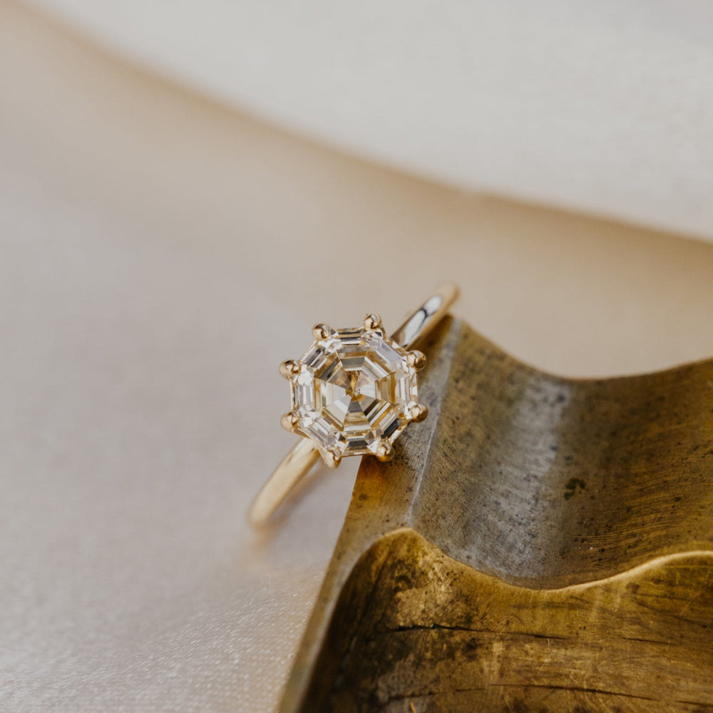 The Maeve 2.52 ct Octagon Champagne Diamond Ring