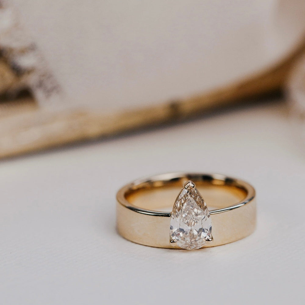 The Sezanne 1.05 ct Pear Champagne Diamond Ring