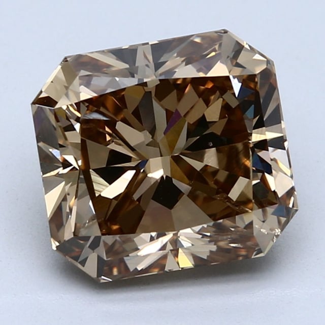 6.05 ct Radiant Fancy Yellow Brown natural diamond