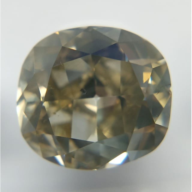 4.07 ct cushion champagne diamond, GIA Fancy Yellow Brown