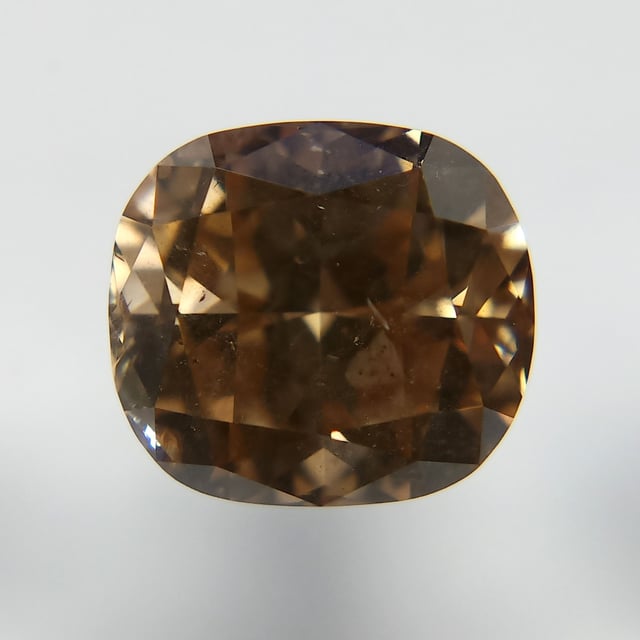 1.63 ct Cushion Fancy Yellow Yellow Brown natural diamond