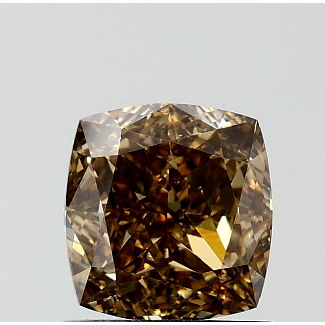 1.30 ct Cushion Fancy Yellow Brown natural diamond