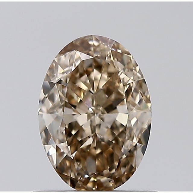 1.00 ct Oval Fancy Yellow Brown natural diamond
