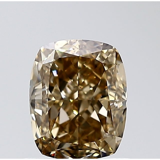 1.10 ct Cushion Fancy Yellow Brown natural diamond