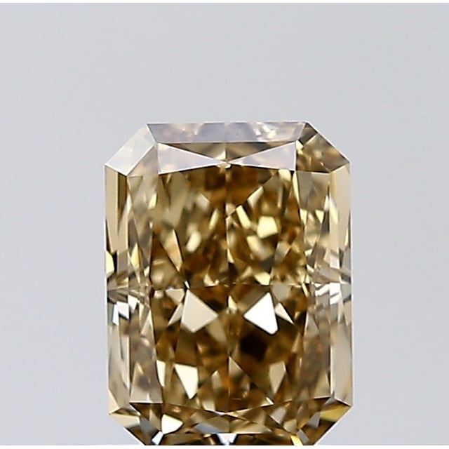 1.01 ct Radiant Fancy Yellow Brown natural diamond