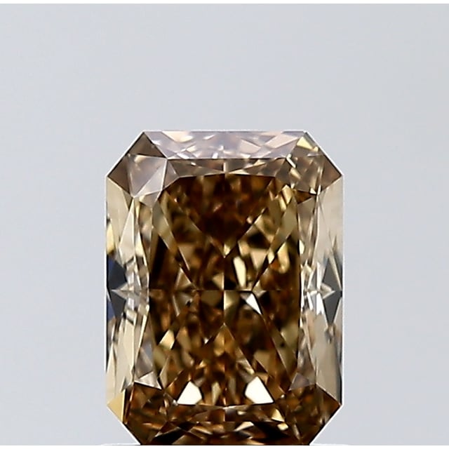 1.21 ct Radiant Fancy Yellow Brown natural diamond