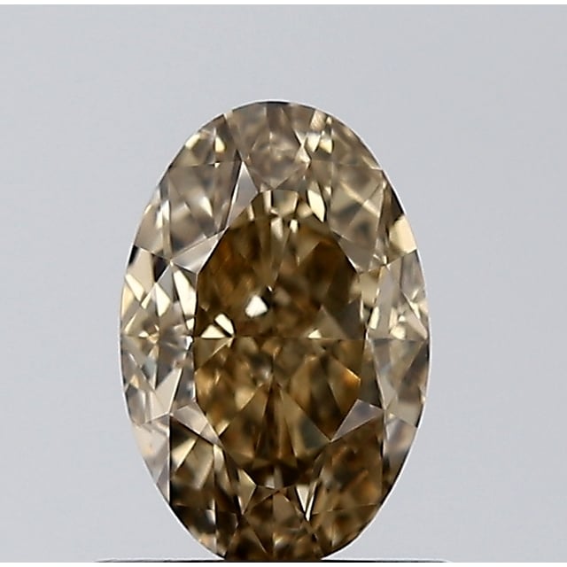 1.00 ct Oval Fancy Yellow Brown natural diamond