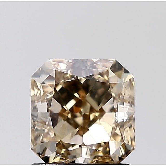 1.52 ct Radiant Fancy Light Yellowish Brown natural diamond