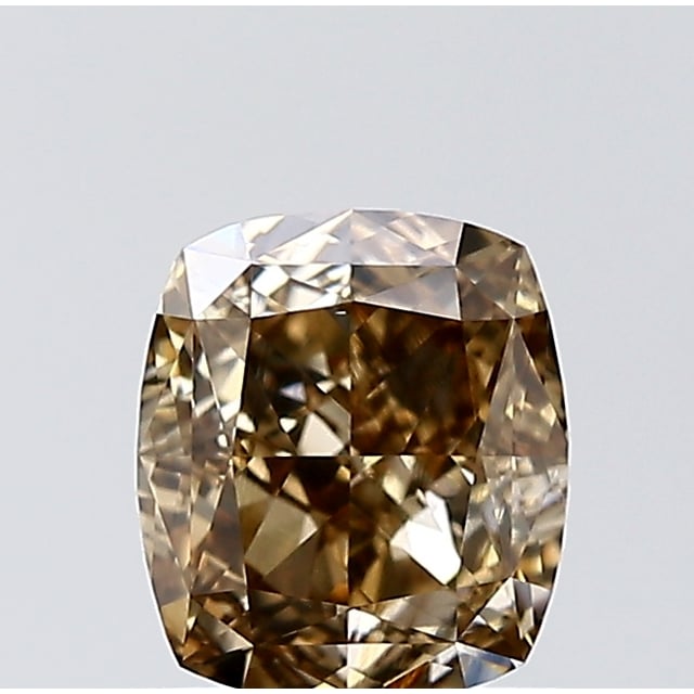 1.12 ct Cushion Fancy Yellowish Brown natural diamond