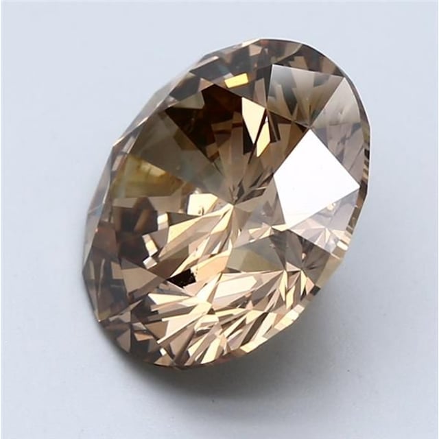 5.15 ct Round Fancy Yellow Brown natural diamond