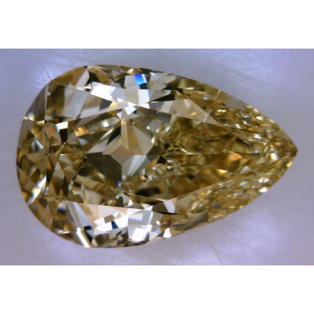 3.01 ct Pear Fancy Yellow Yellow Brown natural diamond