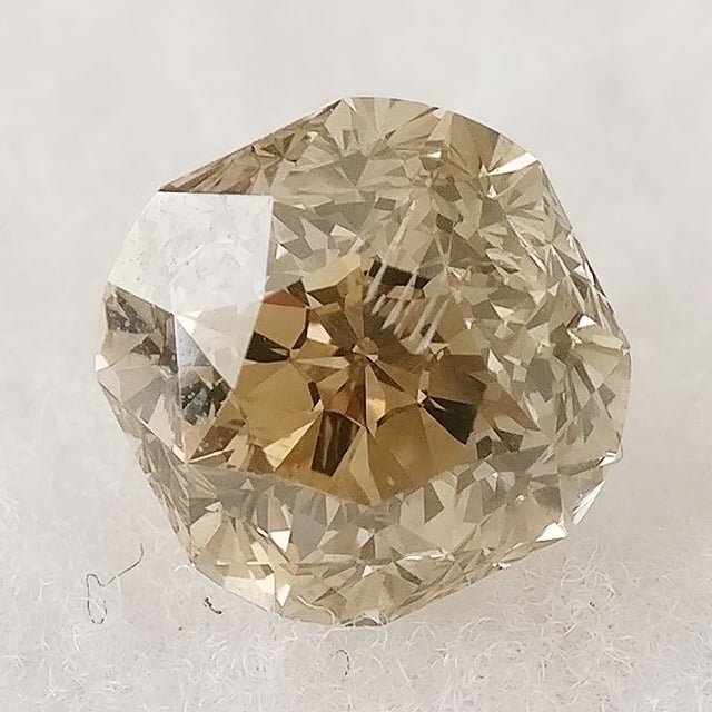 2.07 ct cushion champagne diamond, GIA Fancy Brown