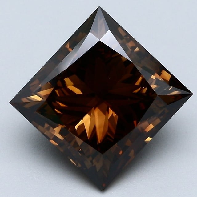 3.38 ct Princess Fancy Brown natural diamond