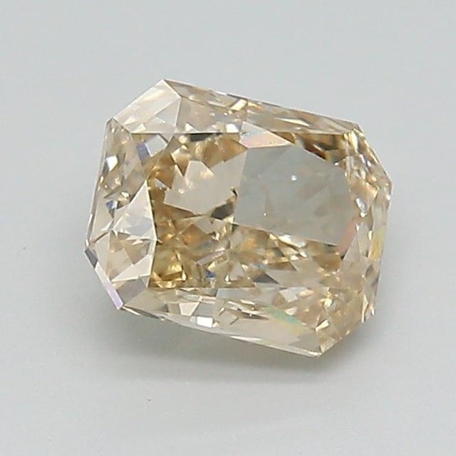 1.01 ct Radiant Fancy Light Brown natural diamond