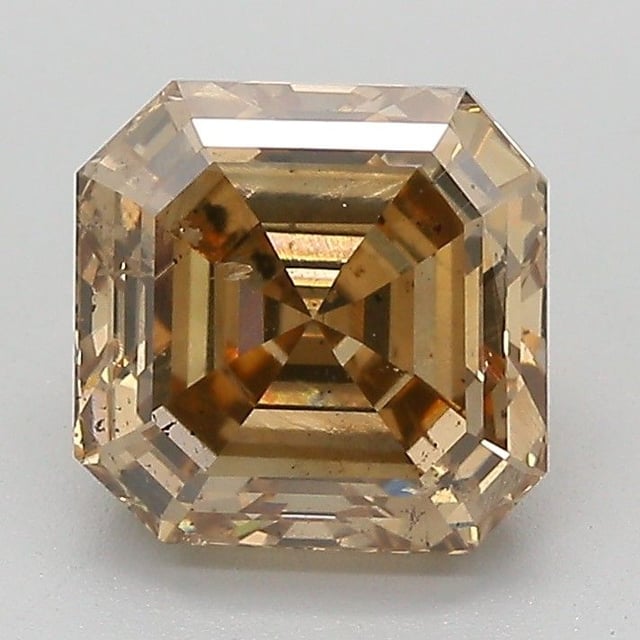 2.43 ct Asscher Fancy Yellow Brown natural diamond