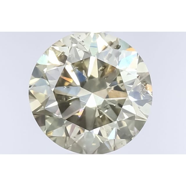 0.69 ct Round Fancy Yellow Brown natural diamond
