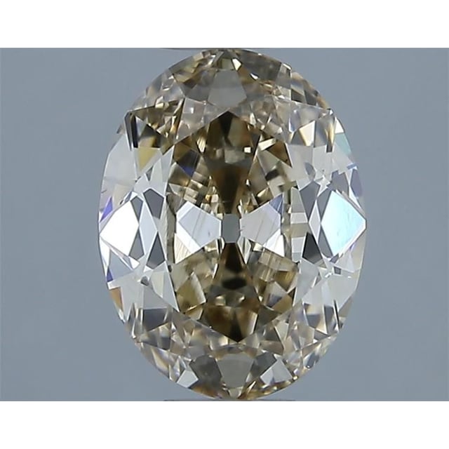 1.50 ct Oval Fancy Light Yellowish Brown natural diamond