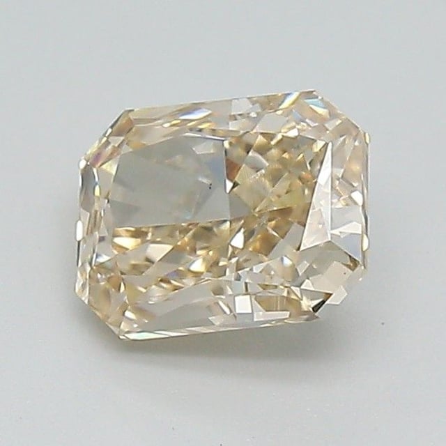 1.01 ct Radiant Fancy Light Brown natural diamond