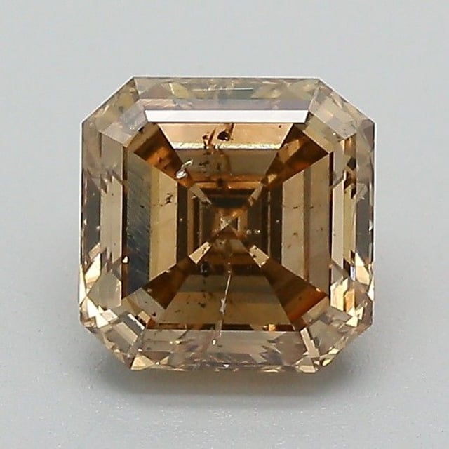 1.22 ct Asscher Fancy Yellow Brown natural diamond