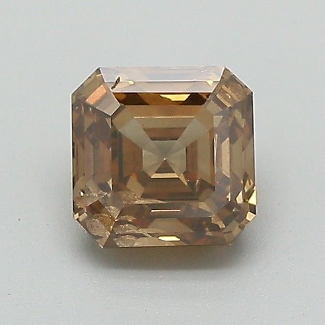 1.00 ct Asscher Fancy Yellow Brown natural diamond