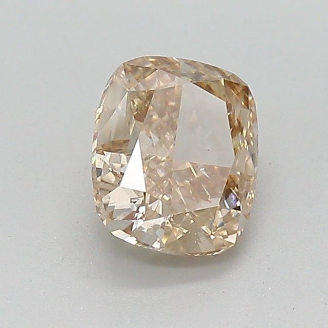 1.02 ct Cushion Fancy Light Yellowish Brown natural diamond