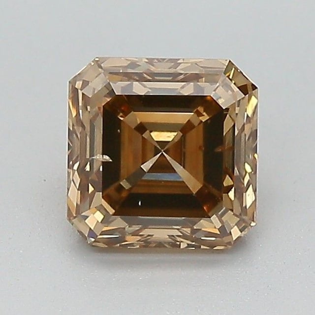1.07 ct Asscher Fancy Yellow Brown natural diamond