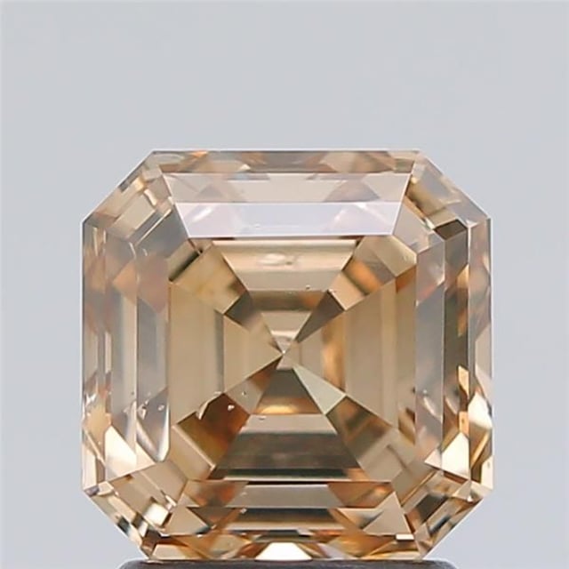 2.00 ct Asscher Fancy Yellowish Brown natural diamond