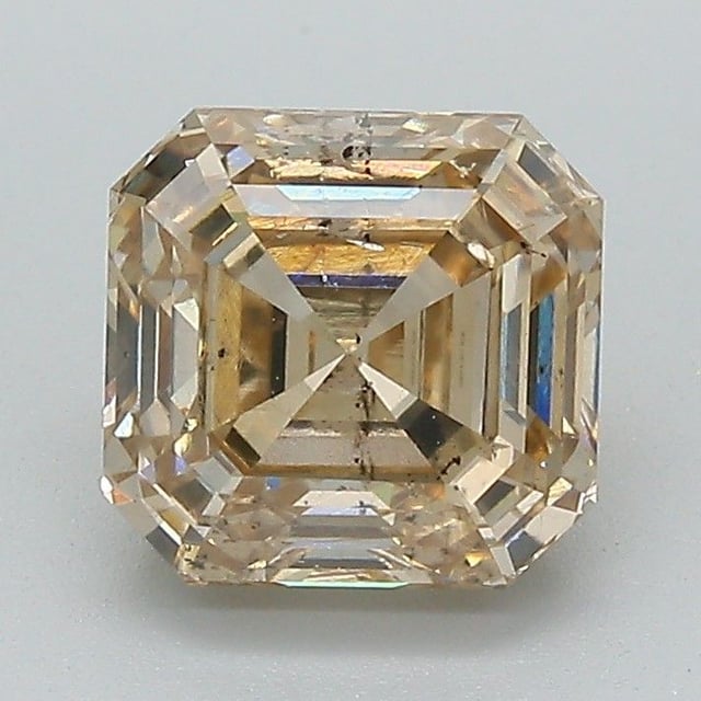 2.00 ct Asscher Fancy Light Yellowish Brown natural diamond