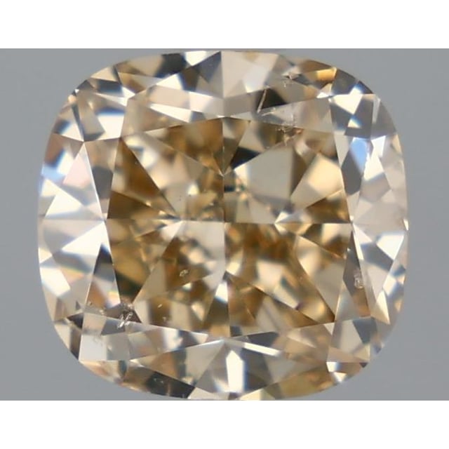 1.50 ct cushion champagne diamond, GIA Fancy Yellowish Brown
