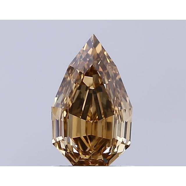 1.52 ct Pear Fancy Yellow Brown natural diamond