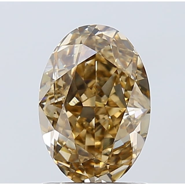 1.33 ct Oval Fancy Yellow Brown natural diamond