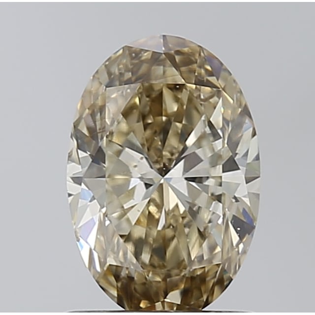 1.00 ct Oval Fancy Light Yellowish Brown natural diamond