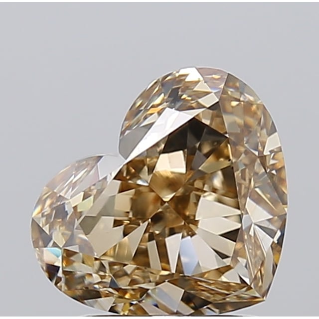 2.01 ct Heart Fancy Light Brown natural diamond