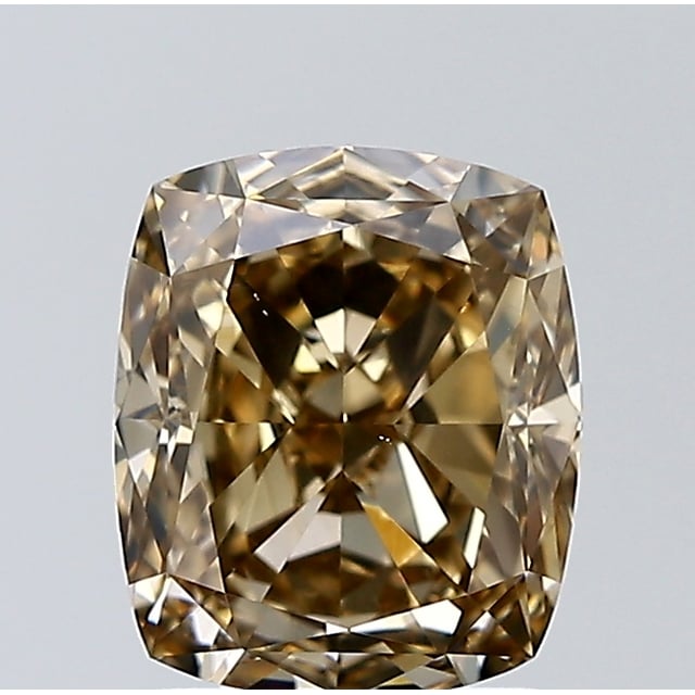 2.30 ct Cushion Fancy Yellow Brown natural diamond
