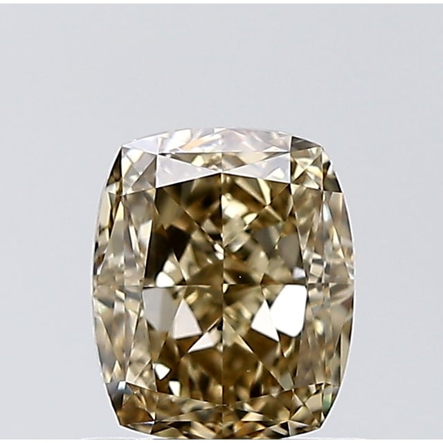 1.07 ct Cushion Fancy Yellowish Brown natural diamond