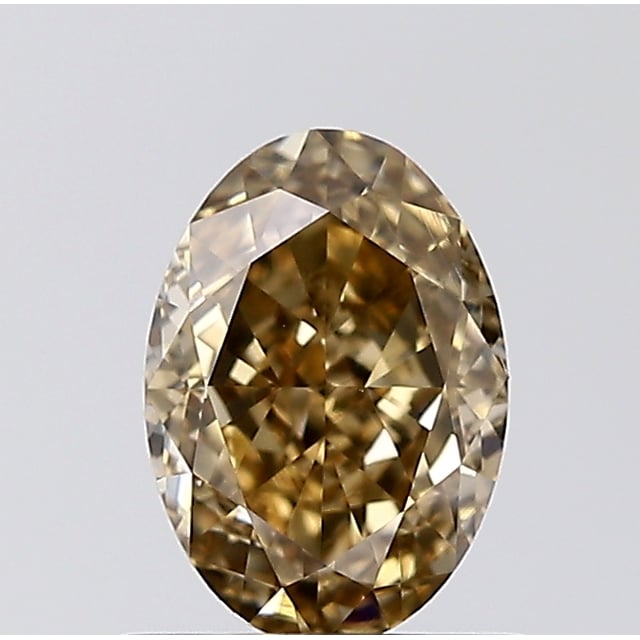 1.00 ct Oval Fancy Yellow Brown natural diamond