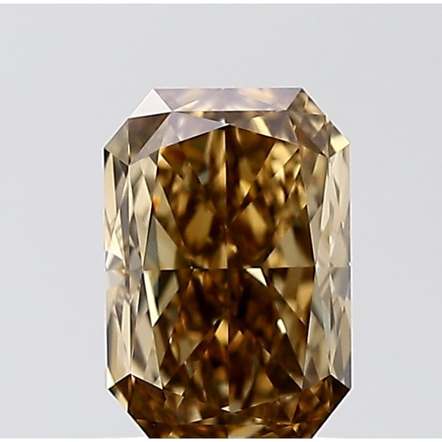 1.10 ct Radiant Fancy Yellow Brown natural diamond