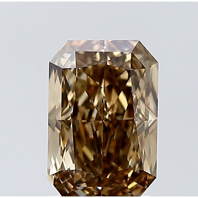1.50 ct Radiant Fancy Yellow Brown natural diamond