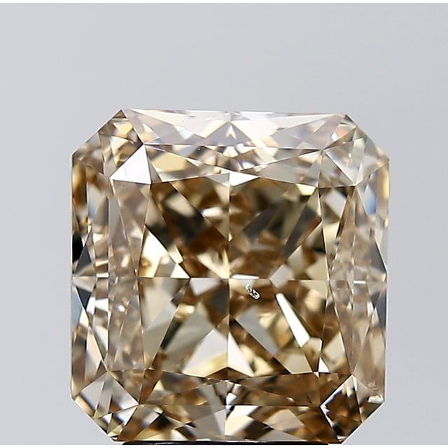 5.03 ct Radiant Fancy Yellowish Brown natural diamond