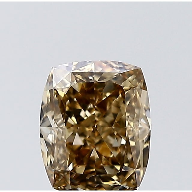 1.21 ct Cushion Fancy Yellow Brown natural diamond