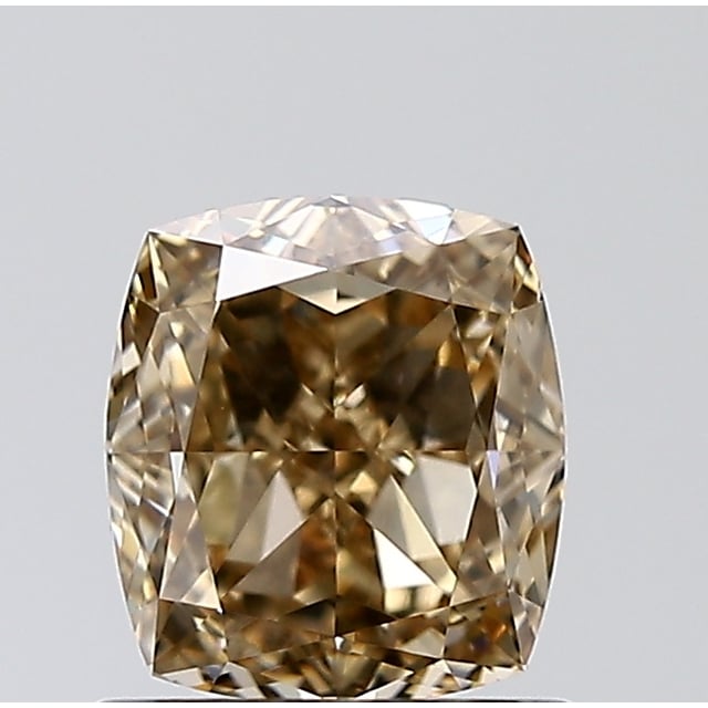 1.21 ct Cushion Fancy Yellowish Brown natural diamond