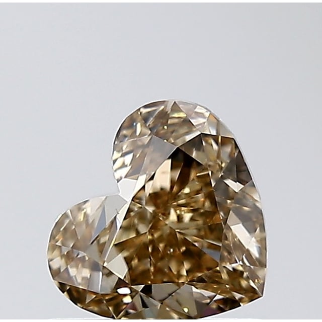 1.00 ct Heart Fancy Yellowish Brown natural diamond