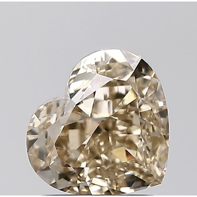 2.03 ct Heart Fancy Light Yellowish Brown natural diamond