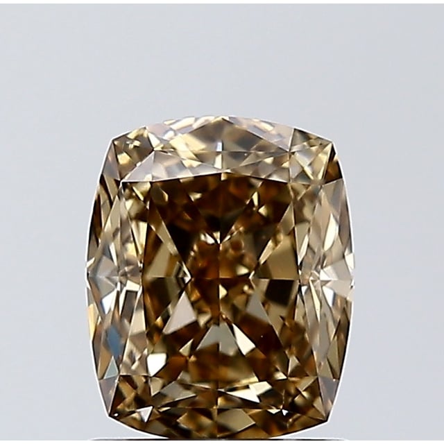 1.50 ct Cushion Fancy Yellowish Brown natural diamond