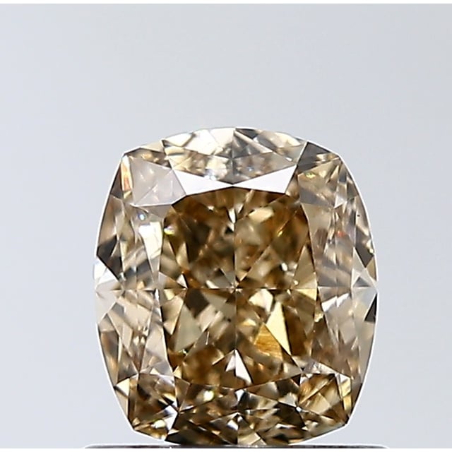 1.01 ct Cushion Fancy Yellowish Brown natural diamond
