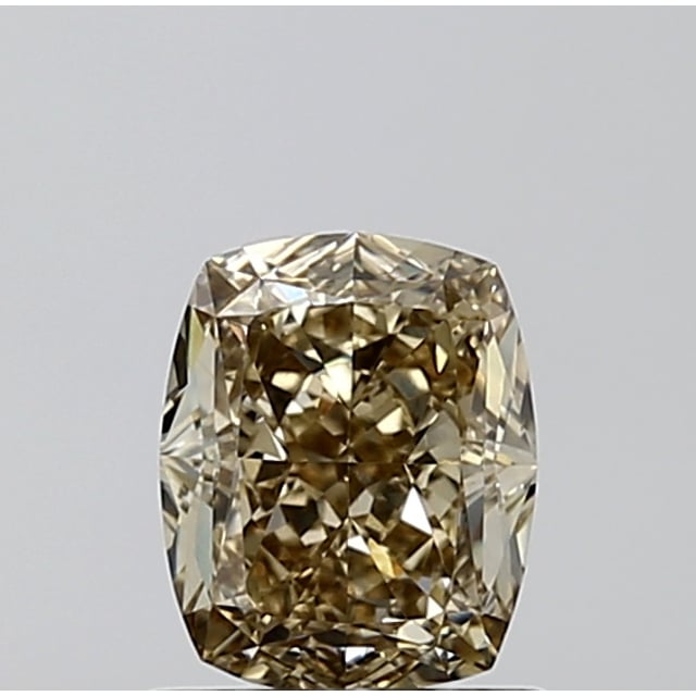 1.21 ct Cushion Fancy Yellow Brown natural diamond