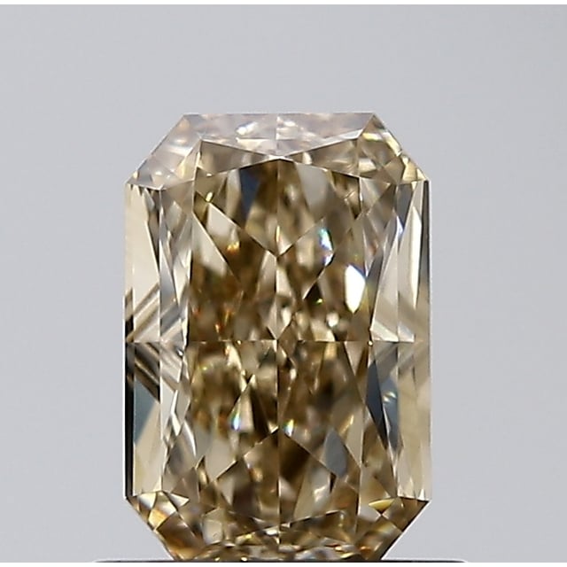 1.01 ct Radiant Fancy Yellow Brown natural diamond