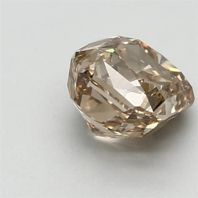 2.09 ct cushion champagne diamond, GIA Fancy Yellow Brown