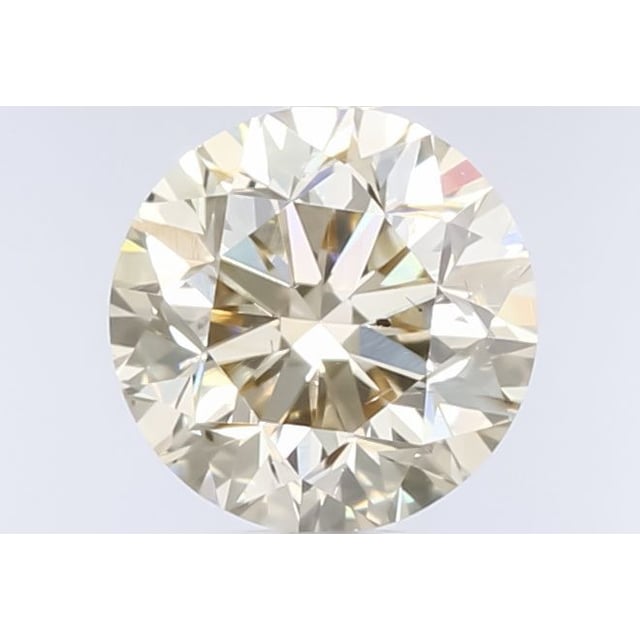 0.63 ct Round Fancy Light Yellow Brown natural diamond