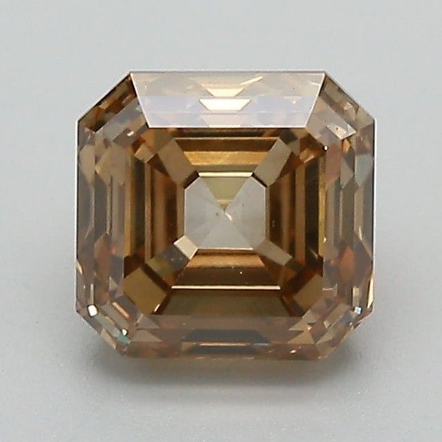 1.50 ct Asscher Fancy Yellow Brown natural diamond